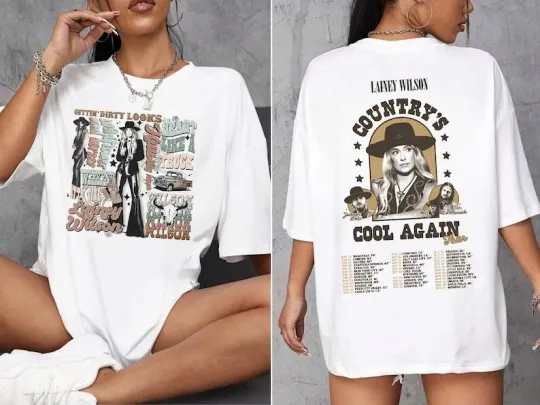 Discover 2024 Lainey Wilson Country's Cool Again Tour Shirt, Lainey Wilson Fan Shirt