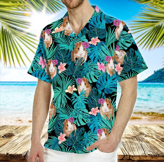 Discover Guinea Pig Hawaiian Shirt for Men, Women, Aloha Shirt Summer Casual Button Down