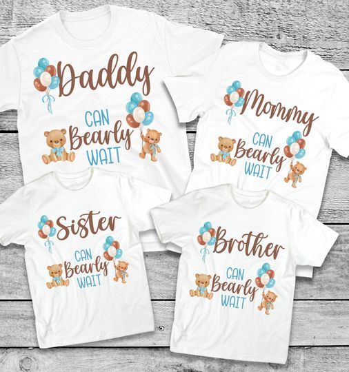 Discover Can Bearly Wait Baby Shower Shirts - boy baby shower