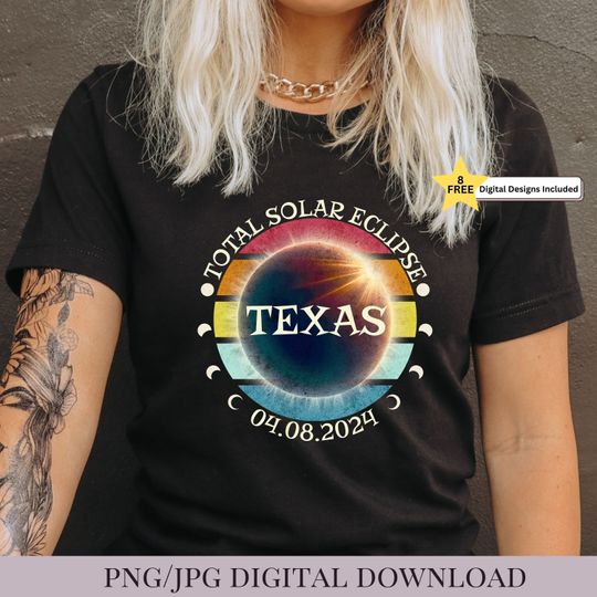 Discover Texas Total Solar Eclipse April 8th 2024 Shirt