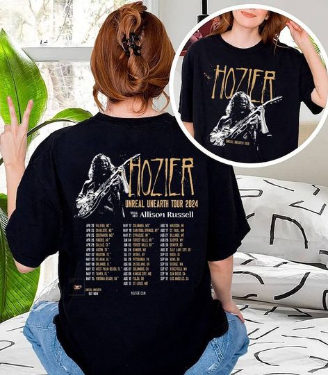 Discover Hozier Unreal Unearth Tour 2024 Shirt, Unreal Unearth with Special Guest Allison