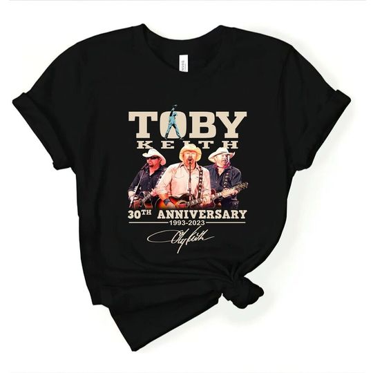 Discover Toby Keith 30th Anniversary 1993-2023 Signatures T-Shirt
