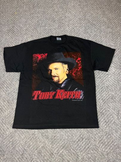 Discover Vintage Toby Keith Country Music T Shirt Mens Large Black Double Sided