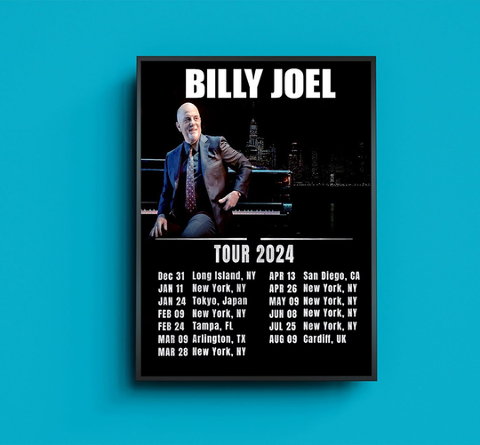 Discover Billy Joel World Tour 2024 Poster