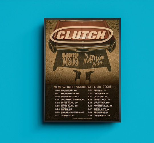 Discover Clutch Tour 2024 Poster, Gift Fans, Gift Poster