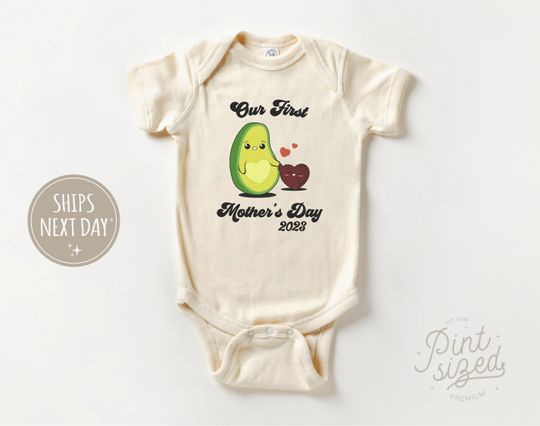 Discover Personalized Mothers Day Personalized Baby Onesie - Our First Mother's Day Onesie