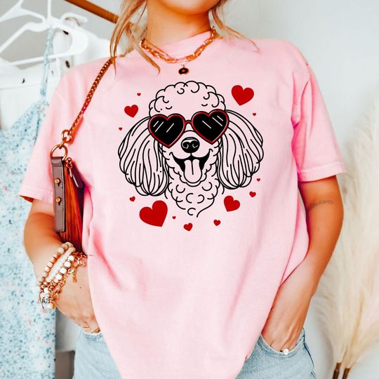 Discover Poodle Love Valentine T-Shirt for Dog Lovers