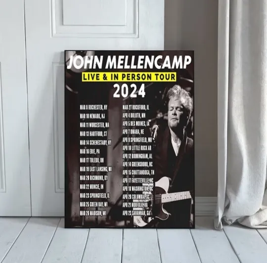 Discover 2024 John Mellencamp Live And In Person Tour Poster