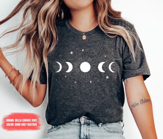 Discover Moon Phase Shirt, Mystic Moon, Astology Lover T-Shirt