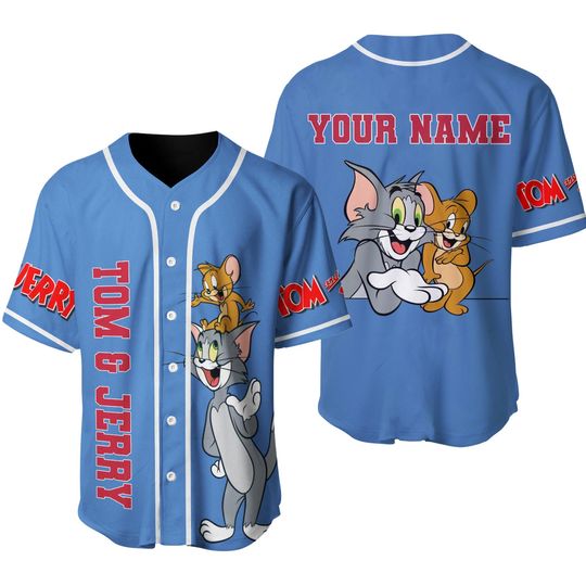 Discover Personalized Tom And Jerry Baseball Jersey