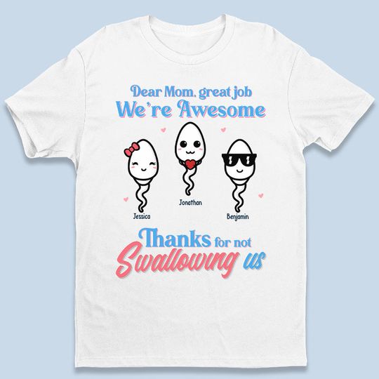 Discover Awesome Mom Makes Us Awesome - Personalized T-shirt - Mother's Day, Birthday Gift For Mom