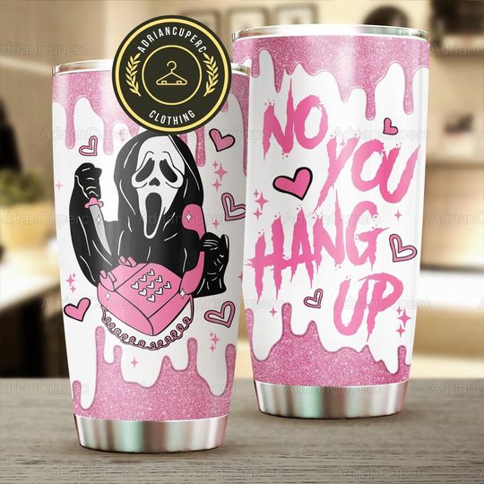 Discover Ghostface Faux Glitter Horror Movie Tumbler