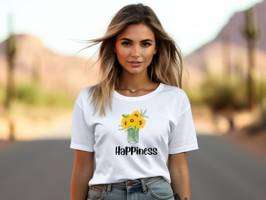Discover Unisex Jersey Short Sleeve Tee, Sunflower T-Shirt, Boho T-Shirt