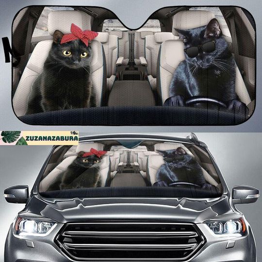 Discover Black Cat Car Sunshade, Cat Car Auto Sun Shade