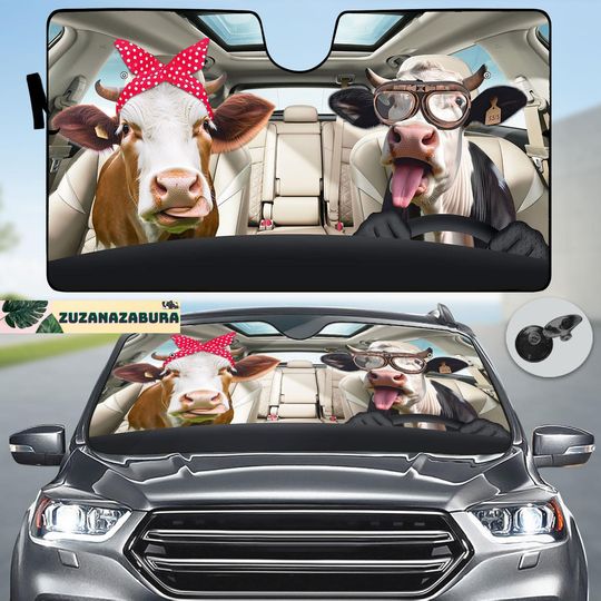 Discover Cow Car Sunshade Decoration