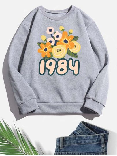 Discover Wildflower 1984 Sweatshirt, 40th Birthday Sweatshirt