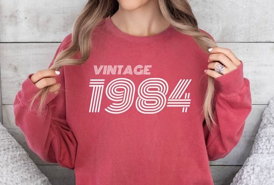 Discover Custom Vintage 1984 Sweatshirt 1984 Birthday Sweatshirt