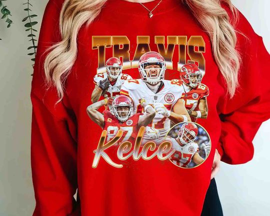 Discover Travis Kelce Vintage 90s Graphic Sweatshirt