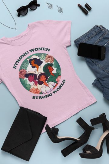 Discover Strong Women Strong World International Women's Day T-Shirt