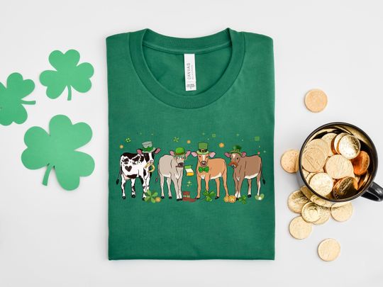 Discover St Patrick's Day Highland Cow Shirt, St Patricks Day Cow Sweatshirt