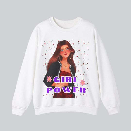 Discover International Women's Day Girl Cartoon Graphic Sweatshirt