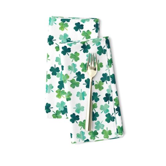 Discover St Patrick's Day Clover Shamrock Luck Napkins