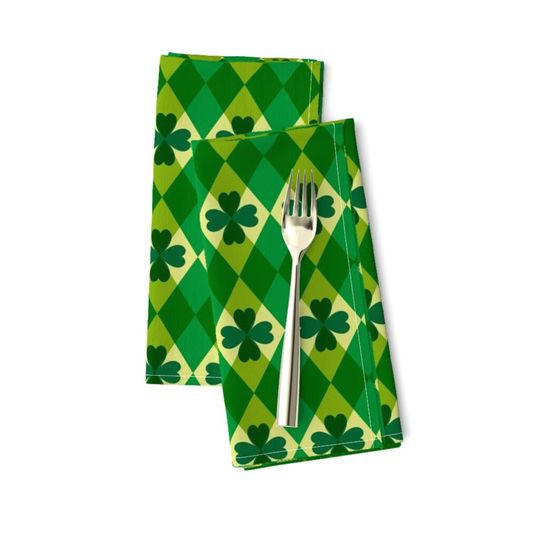 Discover St. Patricks Day Clover Shamrock Lucky Napkins