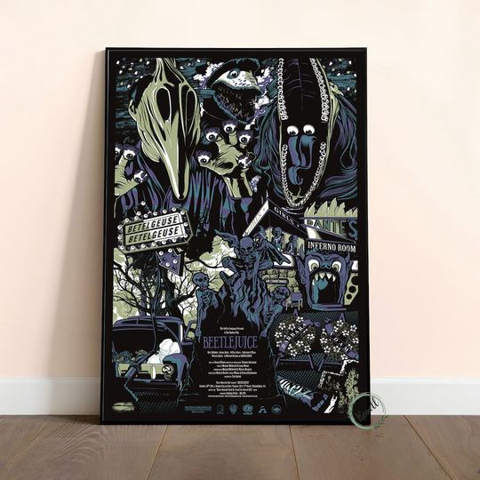 Discover Beetlejuice Poster, Rolled Poster Print, Movie Poster
