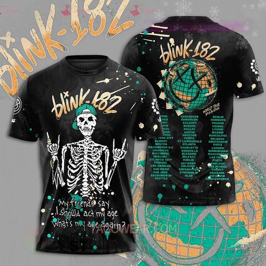 Discover B182 “My Friends Say I Should Act My Age” World Tour 2024 T-Shirt