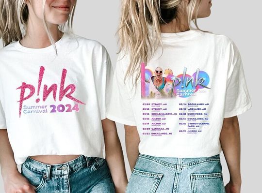 Discover P!nk Pink Singer Summer Carnival 2024 Tour T Shirt