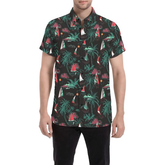 Discover Palm Tree, Green Tropical Sail Boat Nautical Hawaiian