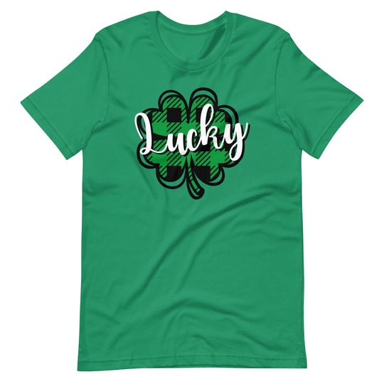 Discover Plaid Lucky Clover St. Patrick's Day T-Shirt