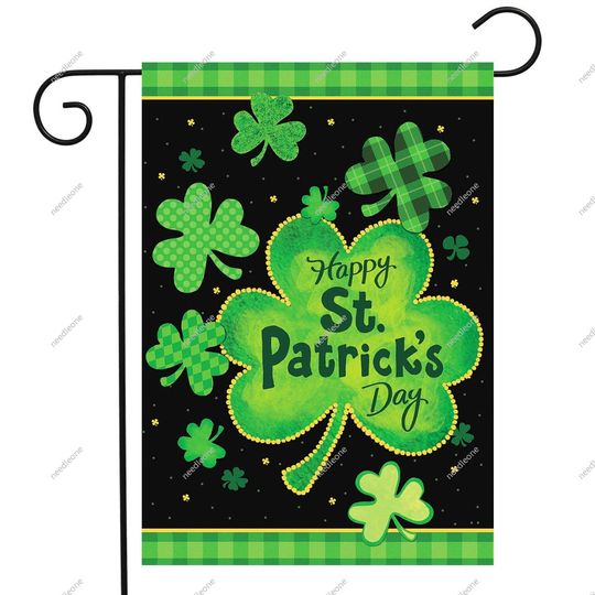 Discover Happy St. Patrick's Day Shamrock Garden Flag