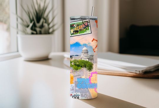 Discover Wisconsin State 20 oz Tumbler