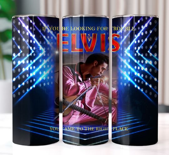 Discover ELVIS Tumbler With Lid And Straw