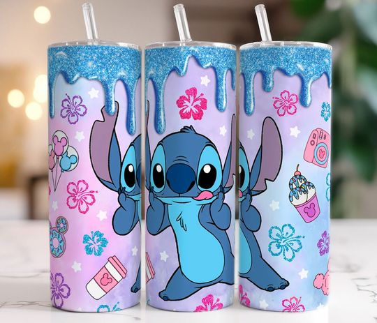 Discover Cartoon Valentine Tumbler With Lip And Straw