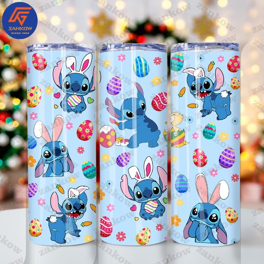 Discover Easter Cartoon Mouse Friends 20oz Tumbler, 20oz Skinny Tumbler Cartoon Easter