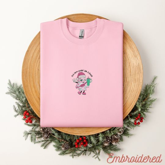 Discover Embroidered Christmas Sweatshirt