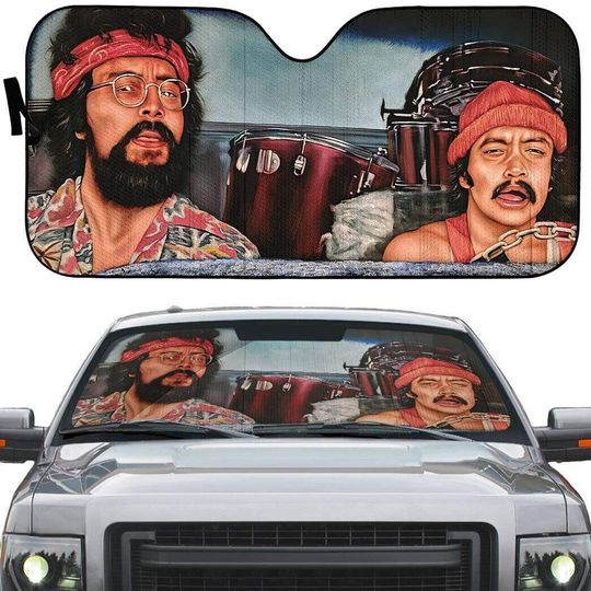 Discover Cheech And Chong Car Sun Shade Cheech And Chong Painting Windshield Sun Shade
