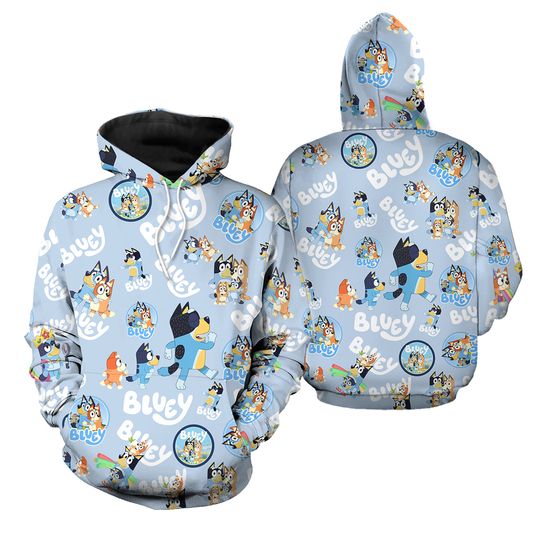 Discover BlueyDad Family Hoodie, 3D Hoodie