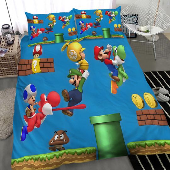 Discover King Japanese Characters Marios Bedding Set