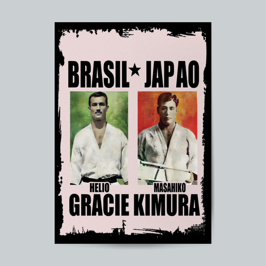 Discover Grand Master Gracie vs Masahiko Kimura Fight Poster Premium Matte Vertical Poster
