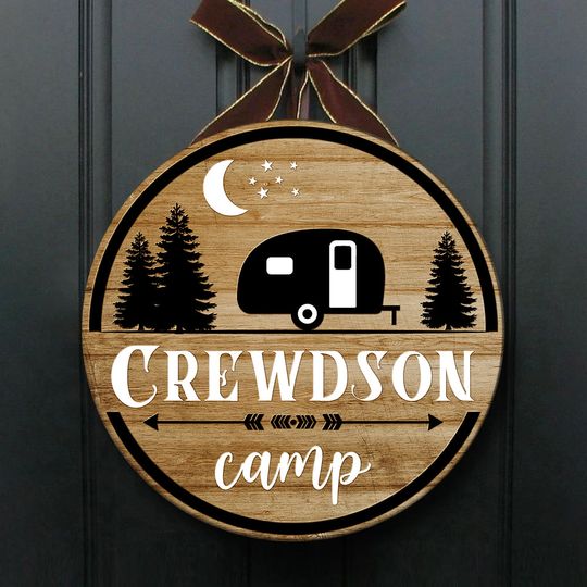 Discover Time To Go Camping - Personalized Camping Door Sign