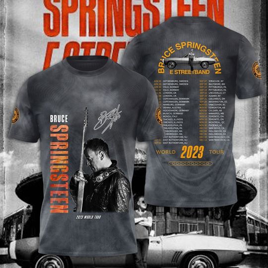 Discover Bruce Springsteen 3D T-Shirt, E Street Band 2024 Shirt, Popular Song Fan