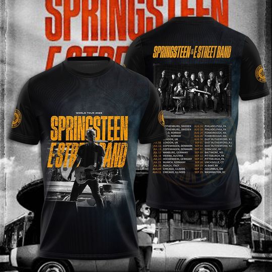 Discover Bruce Springsteen 3D T-Shirt, E Street Band 2024 Shirt