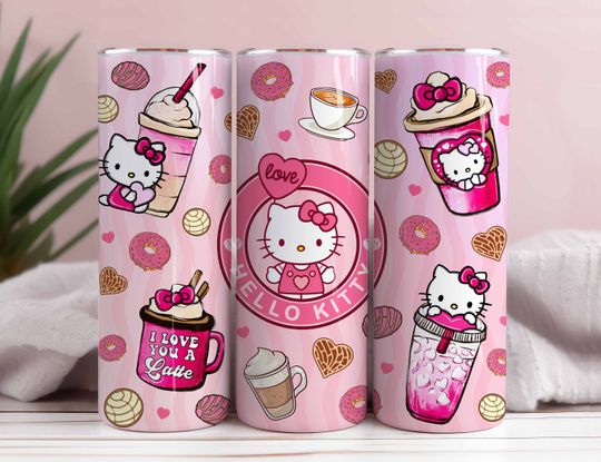 Discover Kawaii Pink Kitty Valentine Tumbler, Kitty 20oz Tumbler