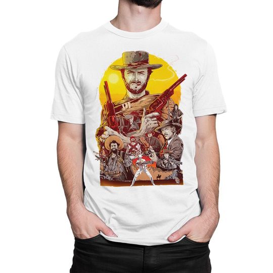 Discover Clint Eastwood The Good the Bad and the Ugly Art T-Shirt