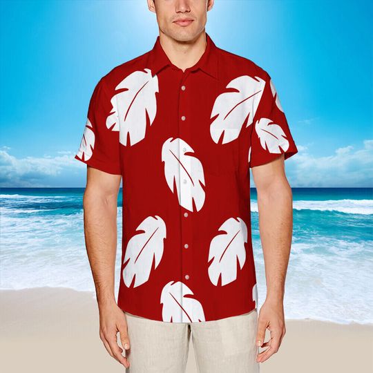 Discover Lilo Floral Leaves Hawaiian Hawaii Aop Summer Beach Shirt