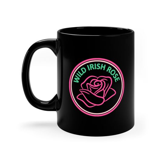Discover Wild Irish Rose Black Ceramic Mug