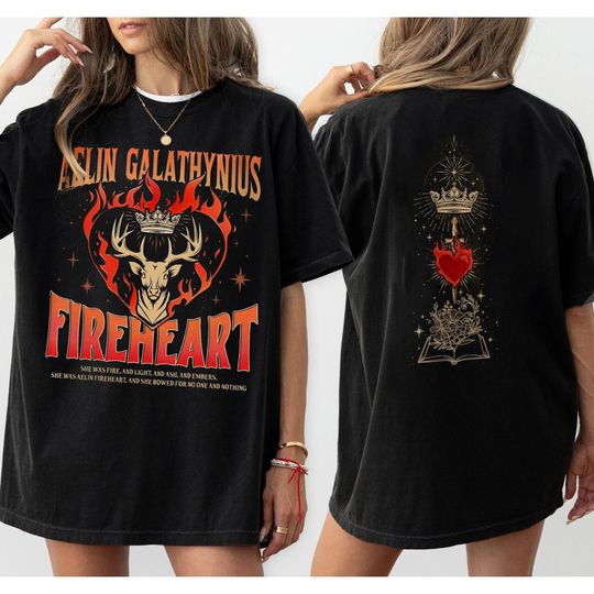 Discover Throne Of Glass Fan Shirt, Aelin Galathynius Shirts, Fireheart Aelin T Shirt